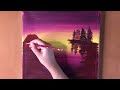 How To Paint A House By The Lake | Acrylic Painting For Beginners  Satisfying Art ASMR