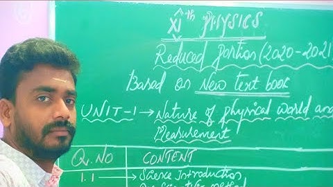 11th PHYSICS REDUCED SYLLABUS [2020-2021] FOR ALL UNITS