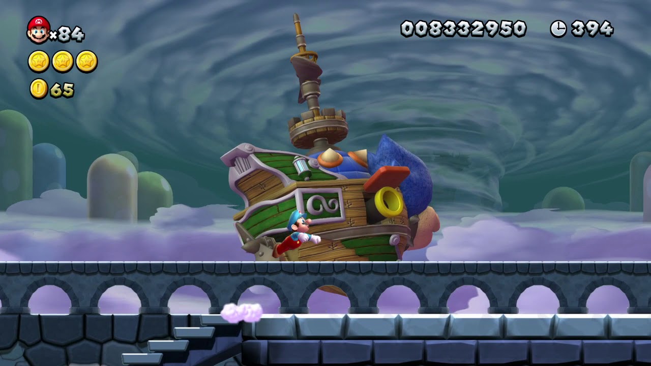 뉴 슈퍼마리오U DX World 7 마시멜로운해 스타코인 공략