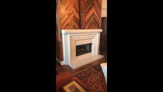 how to build a fireplace surround out of concrete