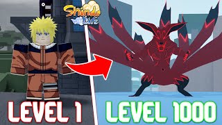 Shindo Life: Noob to Max Level Using GetsugaBlack..| Level 11000 (Roblox)