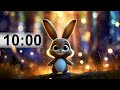10 Minute Timer | Animal Ambience 🐇