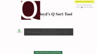 Lloyd's Q Sort Version 2.2 Demonstration screenshot 5