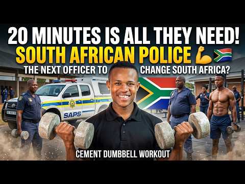 20-Min Cement Dumbbell Workout for South African Police (Building Physical & Mental Strength)