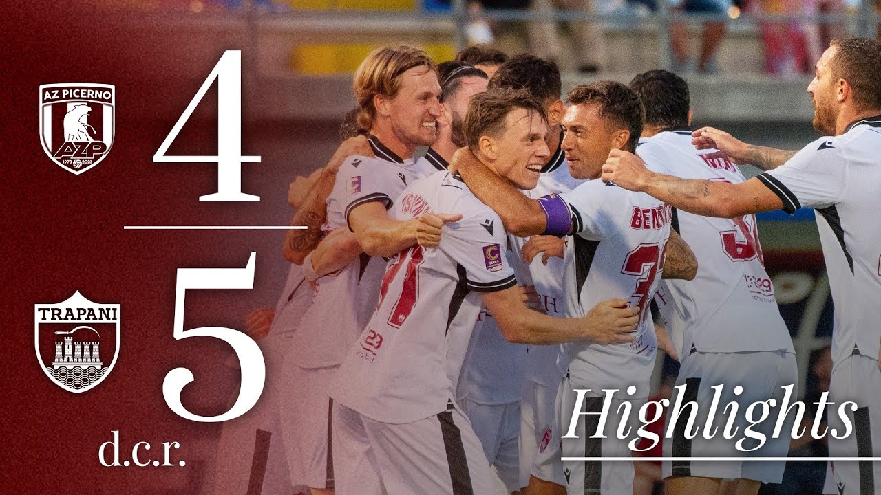 Coppa Italia Serie C, Az Picerno-Trapani 4-5. Gli highlights del match