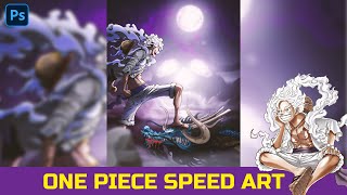 Onepiece Speed Art | Luffy Gear 5 Art | Photoshop