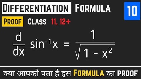 Differentiation of sin inverse x | derivative of sin inverse x | derivative of sin-1(x) | #calculus