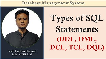 Lec: 58 | Types of SQL statements / commands | DBMS | Bangla Tutorial