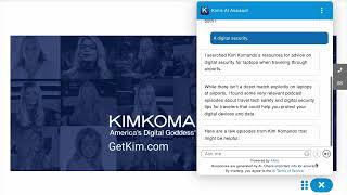 Kim Komando AI Assistant Demo: Laptop Security
