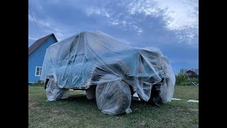 Подготовка к покраске машины на улице/ полный кузовной ремонт за 5000 рублей