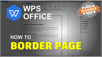 WPS Office How To Border Page Tutorial