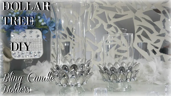 DIY DOLLAR TREE BLING CANDLE HOLDERS | DIY ROOM DECOR 💎💎