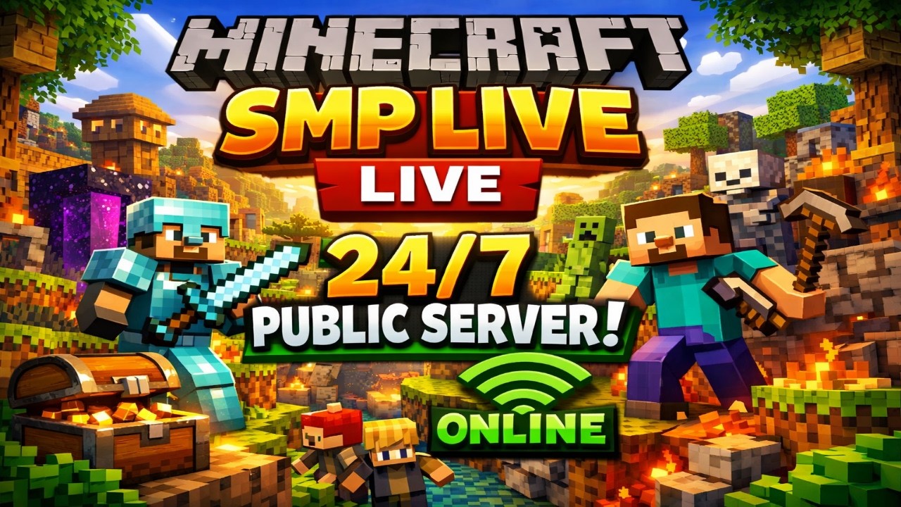 Minecraft SMP Live – 24/7 Public Server - YouTube