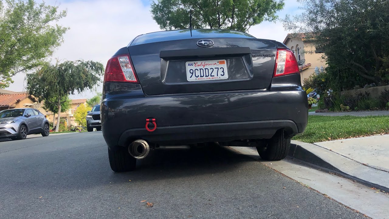 Subaru Impreza exhaust comparison muffler delete vs catback YouTube