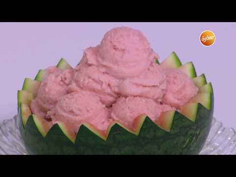 طريقة عمل سوربيه البطيخ