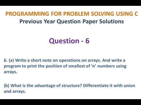 Question 6(Previous Year Question Paper Solutions)