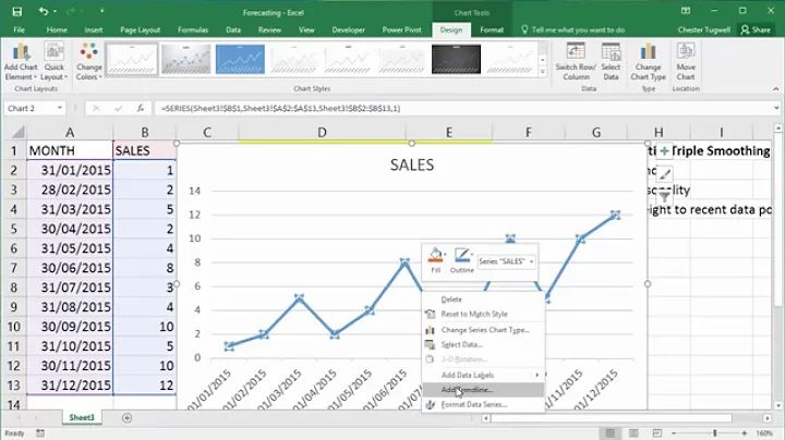 FORECAST.LINEAR & FORECAST.ETS Functions in Excel 2016