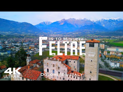 FELTRE 2023 🇮🇹 Drone Aerial 4K | Dolomites Fèltre Veneto Italy Italia