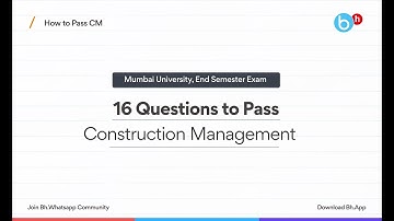 How to Pass/Score in Construction Management  (CM) Sem-8 Civil | Mumbai University
