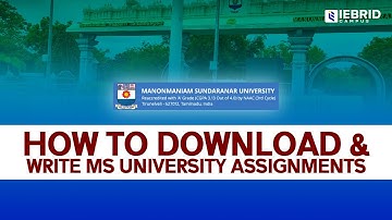 HOW TO DOWNLOAD & WRITE MS UNIVERSITY ASSIGNMENTS | MSU ASSIGNMENT FORMAT & STEP BY STEP GUIDE