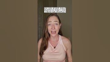 Do you know what happens when you CRITICIZE people?