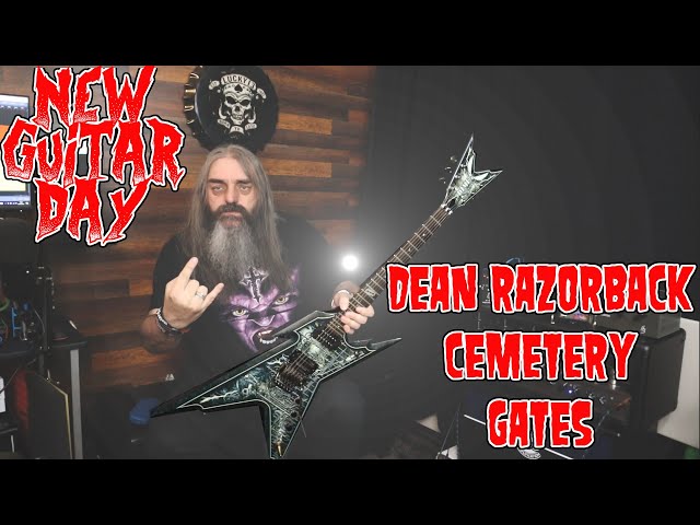 New Guitar Day Dean Razorback Cemetery Gates Edition - YouTube