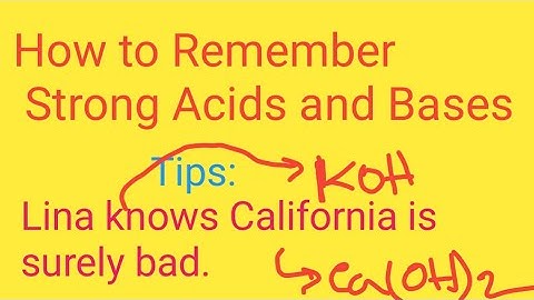 How to Remember Strong Acids and Bases||Easy Way to Memorize the 7 Strong acids and 6 Strong Bases