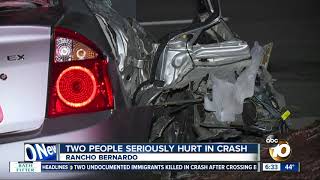 2 hurt in Rancho Bernardo wreck