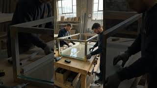 Luxury Floating Glass & LED Coffee Table | Modern Multi-Material Masterpiece