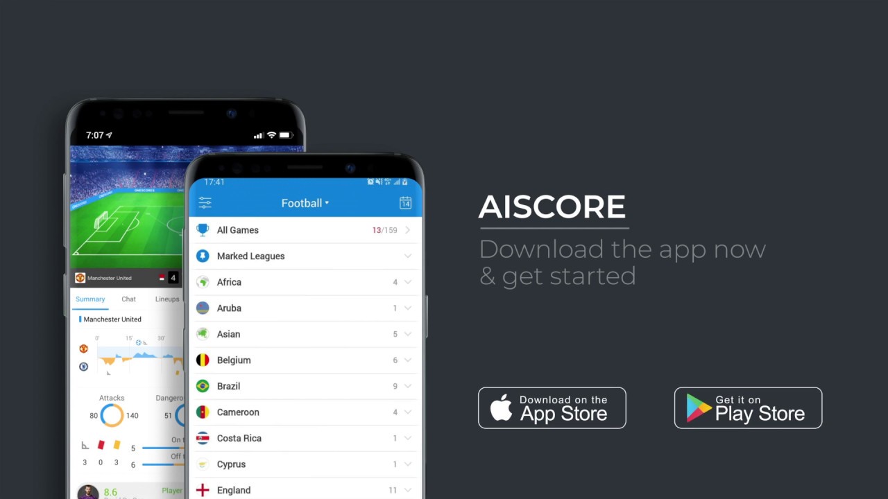 AISCORE - APLICATIVO PARA ACOMPANHAR JOGOS DE FUTEBOL AO VIVO 