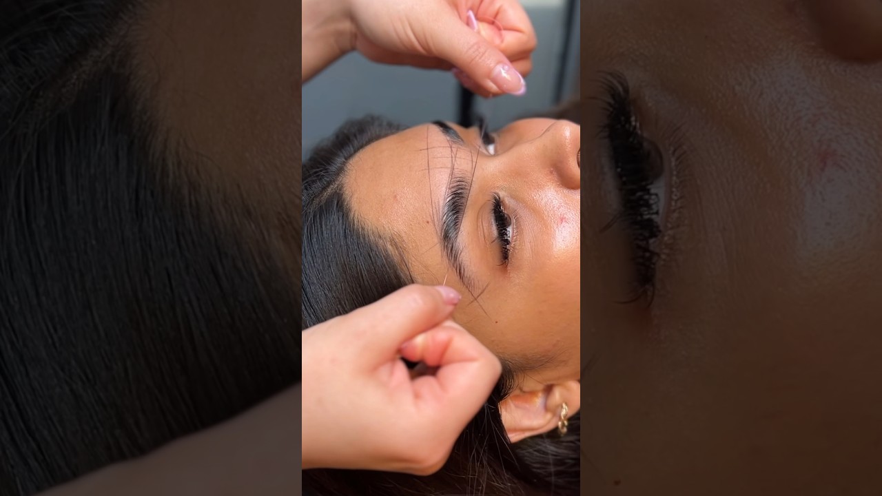 Brow lamination with no tint 😍 #browlamination #browlifting #eyebrows #browthreading #browtutorial
