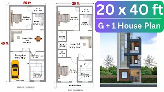 20x40 House Plan | 20x40 House Design | 20x40 ft 3D Design | 20x40 East facing House Plan