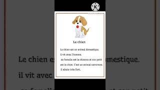 وضعية ادماجية في الفرنسية Le chien 🐕