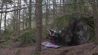 Two Squirrels 7b+ at Caley Crag