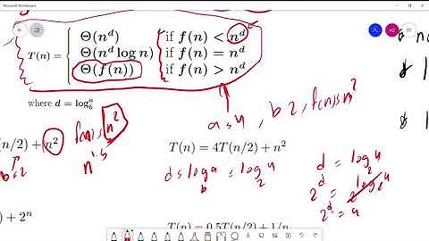 master theorem - خوارزميات
