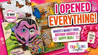 I Opened EVERYTHING… Maker’s Market Finds, Birthday Surprises & Happy Mail!