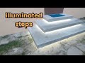 The guy made the steps with led backlight