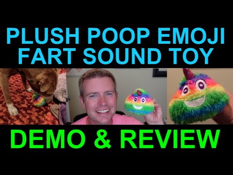 Poop Emoji Farting Plush Toy Unicorn Funny Sound Squeeze Dog Pet Toy Unipoop 