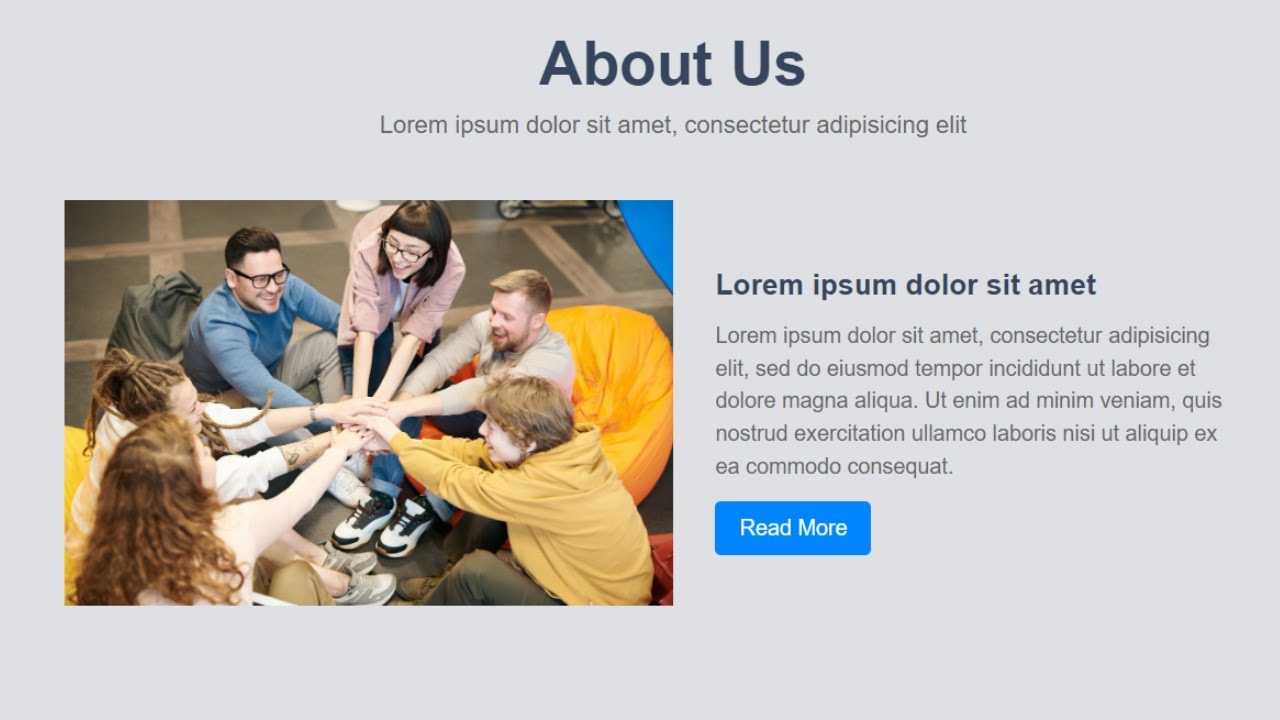 Designing a Professional About Us Page with HTML and CSS - YouTube