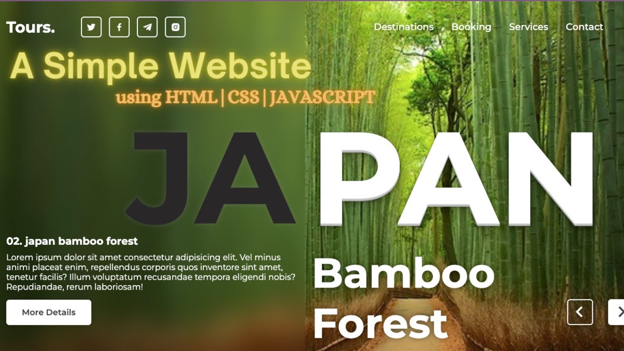 How to create a simple website using HTML, CSS & JavaScript #html #css ...