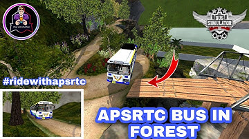 APSRTC bus in forest roads. off-roading with APSRTC . bus simulator Indonesia