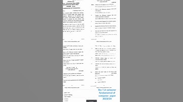 fundamental of computer 23/24 paper 1 st semester  🌏 Soban Singh Jeena University Almora