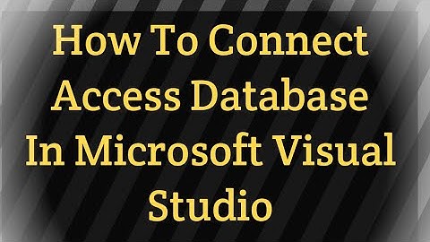 vb.net to access database connection
