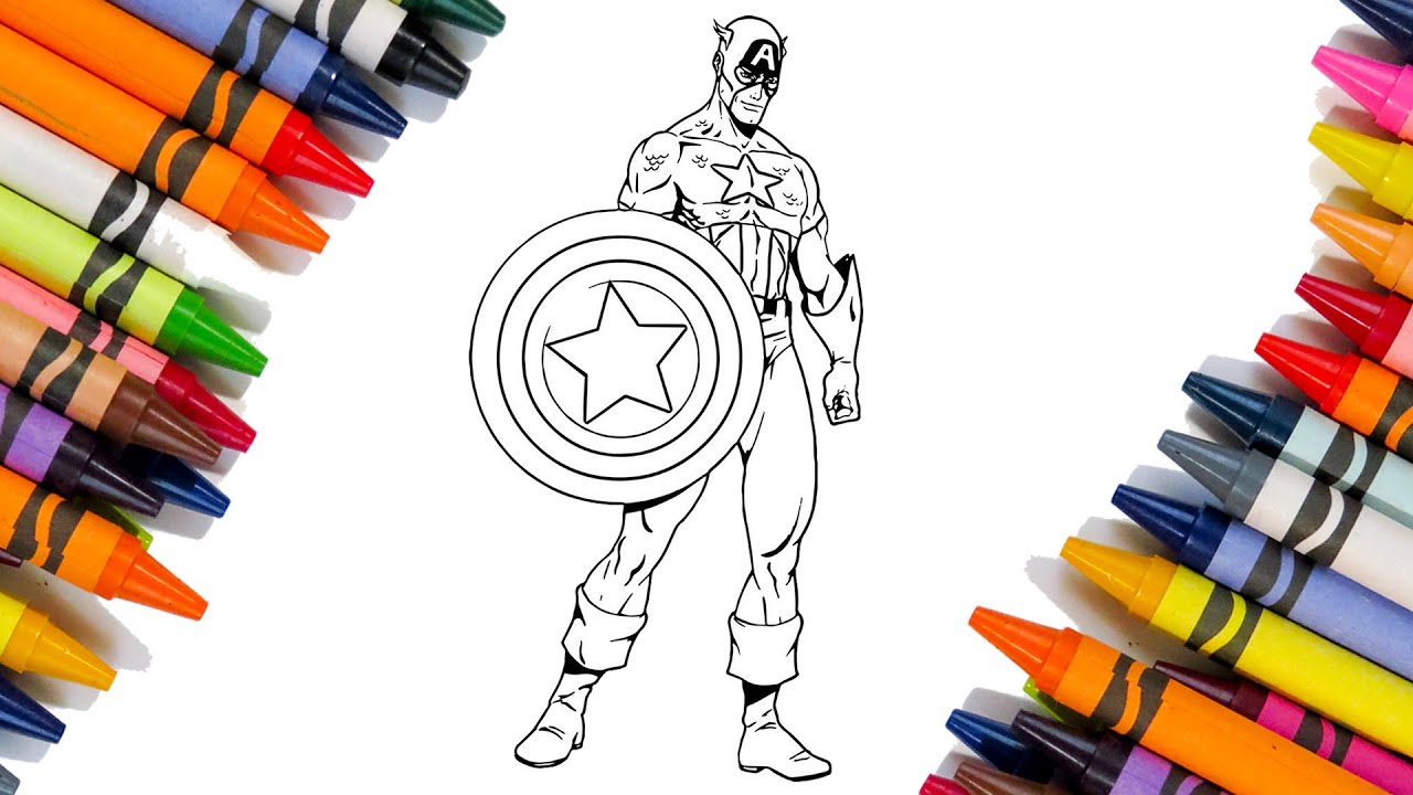 COLORING CAPTAIN AMERICA,coloring page captain america,color for fun ...