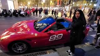 Ferrari 2020 at the champs elisees in paris france, november 22, 2019.