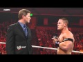Raw - John Cena chooses The Rock as his tag team partner