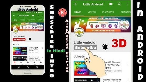 How To Make Professional 3D Subscribe Intro | In Android | KineMaster Tutorial | Little Android |