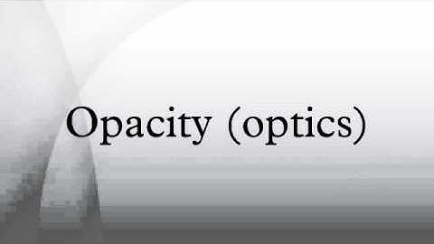 Opacity (optics)