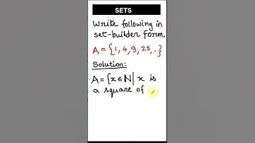 Write sets in set builder notation. #shorts #math #shortvideos