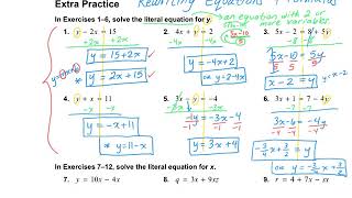 Algebra 1_1.5: Rewriting Equations and Formulas